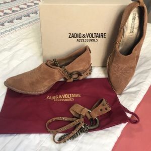 Size 8 genuine leather Zadig & Voltaire Low Boots